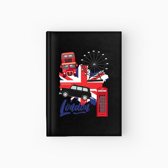 I Love London UK Travel more adventure Exploring Hardcover Journal