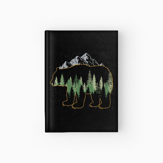 Grizzly Mountain Wildlife Bear Hardcover Journal