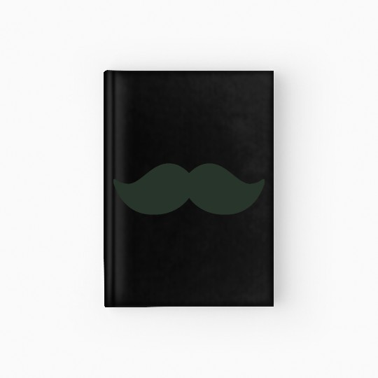 dark green mustache black man november bike Hardcover Journal