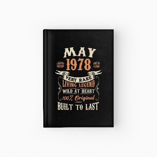 May 1978 Birthday Surprise Hardcover Journal