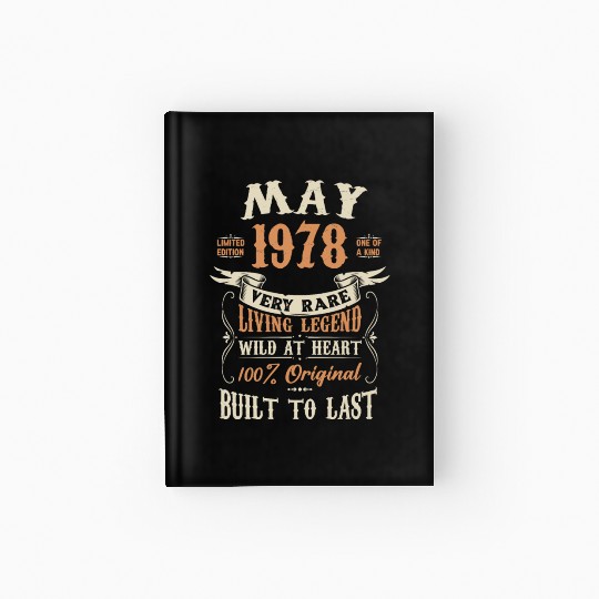 May 1978 Birthday Surprise Hardcover Journal
