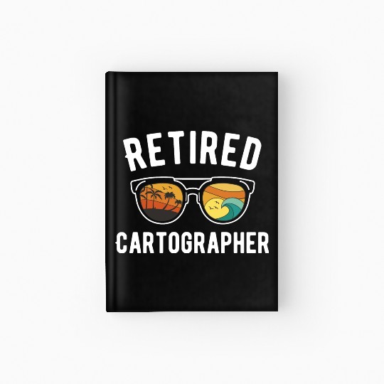 Retired Cartographer's Travel Adventure Design Hardcover Journal