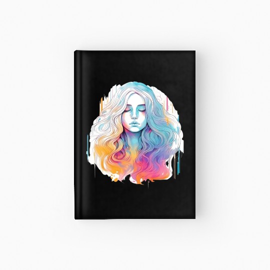 Glimmering Holographic Girl The Future is Now Hardcover Journal