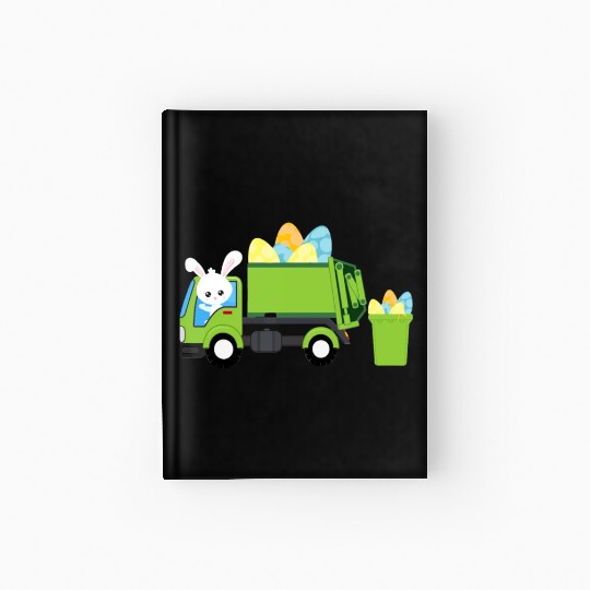 Garbage Truck Easter Bunny Egg Hunt Toddler Kids B Hardcover Journal