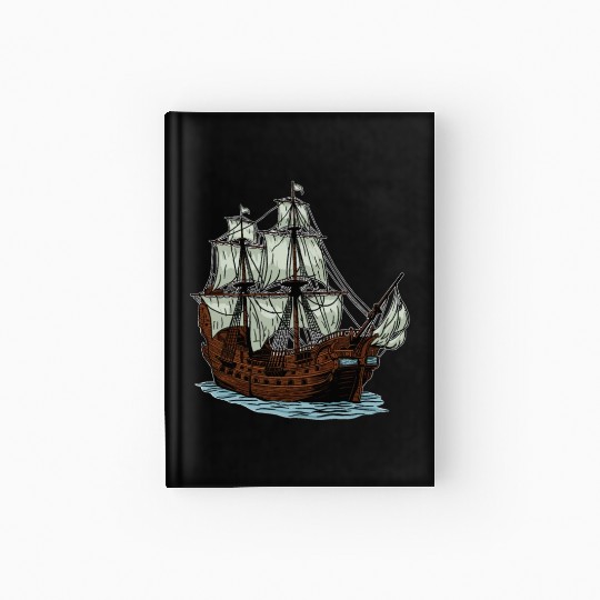 Columbus Day 1492 Ship Hardcover Journal