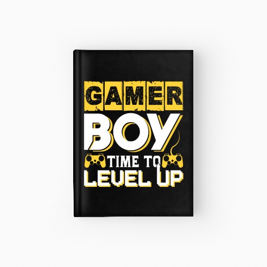Gamer boy time to level up Hardcover Journal