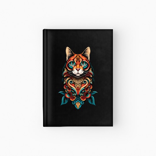 carp tattooed cat Hardcover Journal