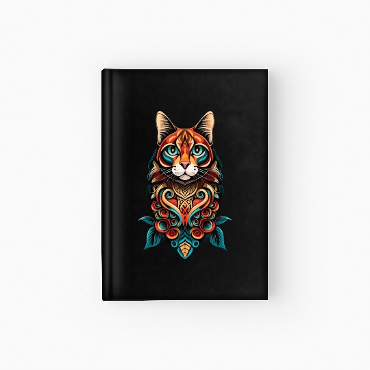carp tattooed cat Hardcover Journal