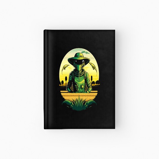 Alien Farmer UFO Extraterrestrial Farming 1 Hardcover Journal