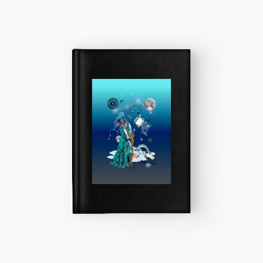 Zodiac sign Aquarius in the unique version Graphic Hardcover Journal