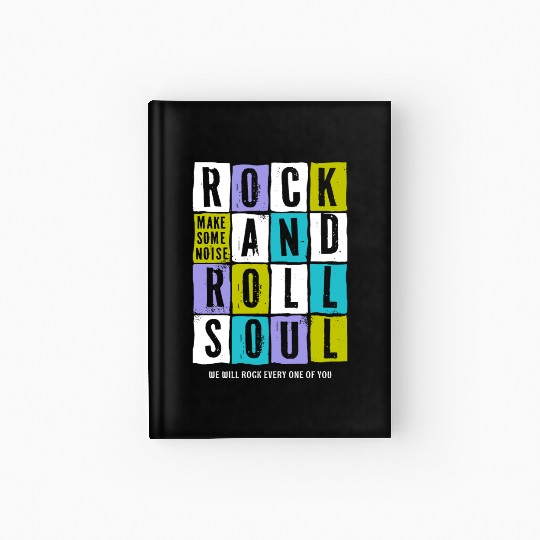 guitar player rock roll Hardcover Journal