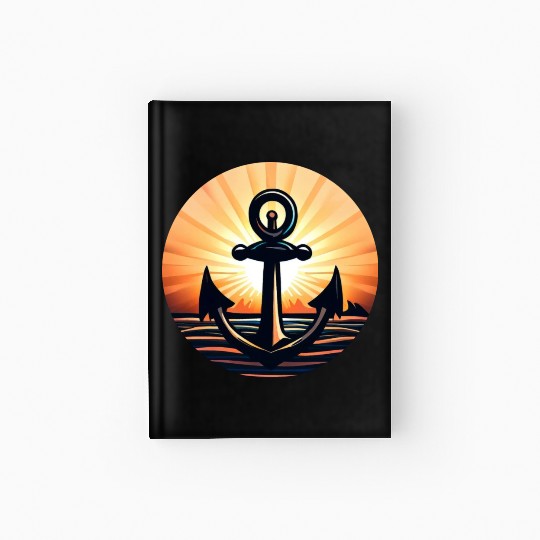 Anchor in the sunset Hardcover Journal