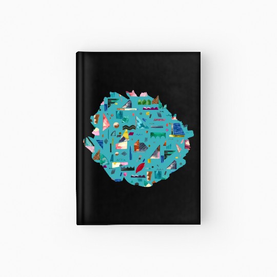 Sailing Boats Multi Blue Hardcover Journal