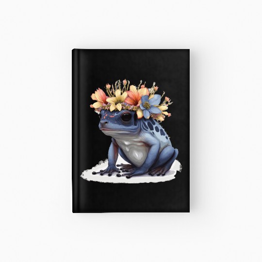 Cute Poison Dart Frog Flower Crown Amphibian Lover Hardcover Journal