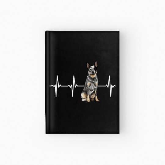 Australian Cattle Dog Heartbeat Dog Lover Hardcover Journal