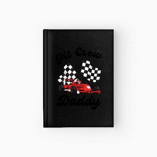 Race Car Matching Family Pit Crew Birthday Party Hardcover Journal
