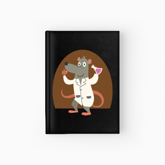 Funny Rat Lab Laboratory Chemist Lover Gift Design Hardcover Journal