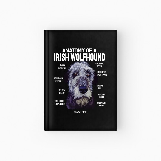 Anatomy of a Irish Wolfhound Dog Funny Gift Hardcover Journal