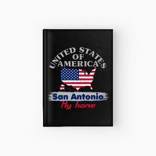 United States of America - San Antonio my home Hardcover Journal