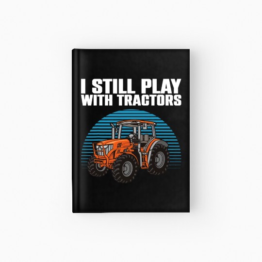 Cool Tractor Art For Men Women Farmer Agriculture Hardcover Journal