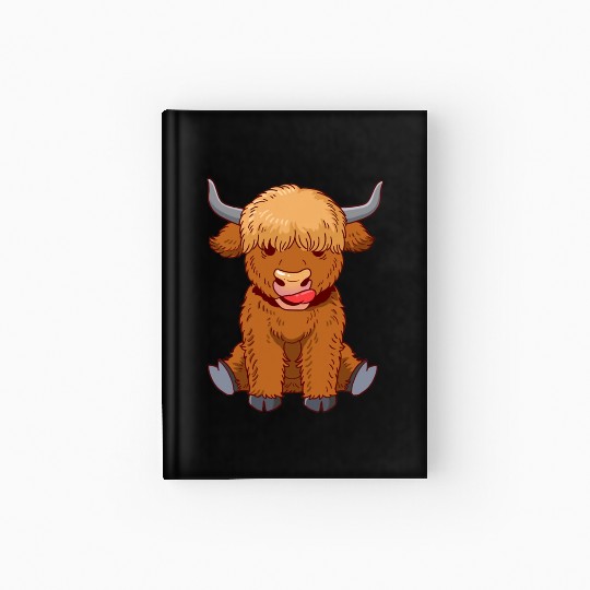 Scottish Highland Cow Cute Heifer Cattle Cow Farme Hardcover Journal