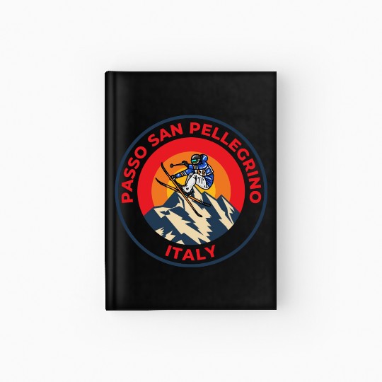 Skiing in Passo San Pellegrino Italy Sunset Hardcover Journal