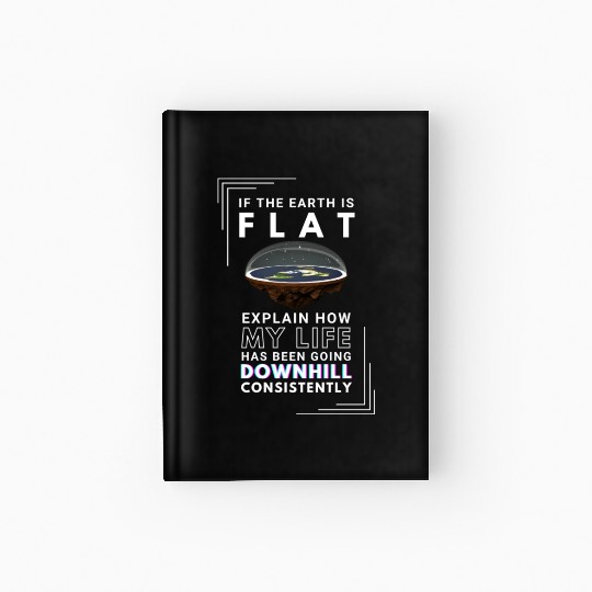 FLAT EARTH Hardcover Journal