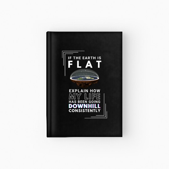 FLAT EARTH Hardcover Journal
