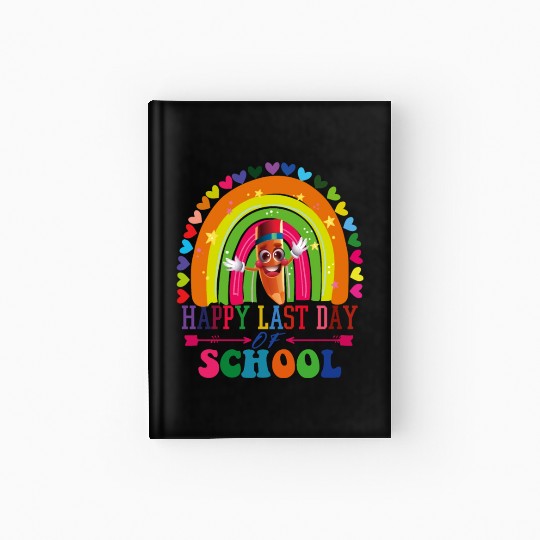 Groovy Happy Last Day of School Teacher Student Hardcover Journal