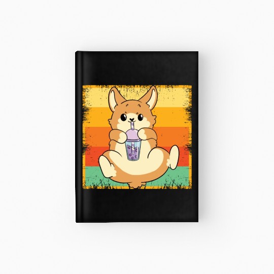 Bubble Tea Lover Boba Tea Drinker Dog Owner Hardcover Journal