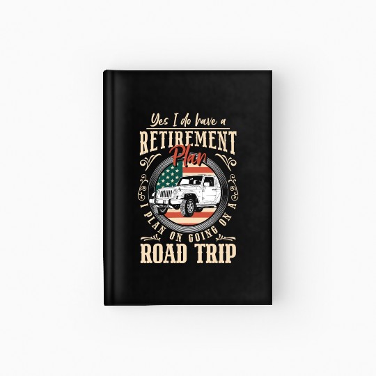 Road Trip Camping Summer Mountains Hardcover Journal