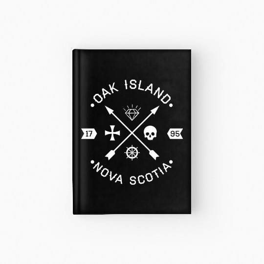 Oak Island Knights Templar Skull Arrows Hardcover Journal