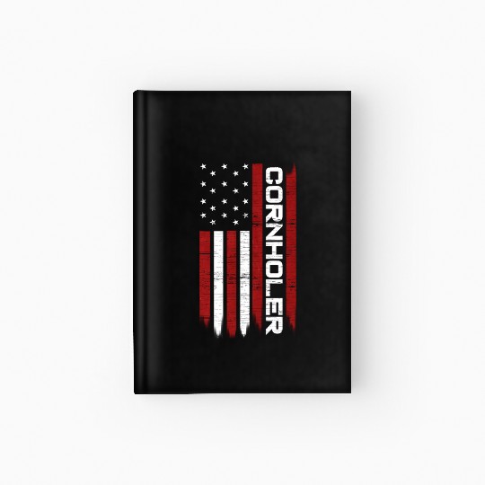 Cornhole Usa Flag Cornholer Bean Bag Game Hardcover Journal