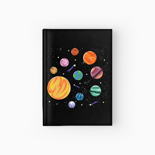 Solar System Planets Science Space Boys Girls Hardcover Journal