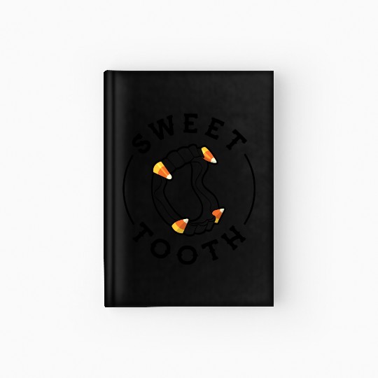Halloween Candy Corn Fangs Sweet Tooth Hardcover Journal