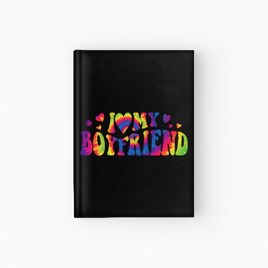 I Love My Boyfriend Groovy Red Heart My Boyfriend Hardcover Journal