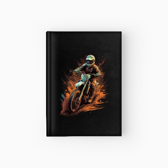 Dirt Bike Offroad Riding Motocross Biker Hardcover Journal
