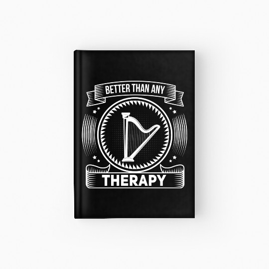 Funny Harp Player Harp Saying Hardcover Journal