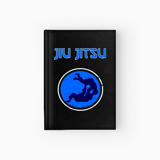 Jiu Jitsu Jiu Jitsu Bjj Mma Blue Dot Hardcover Journal