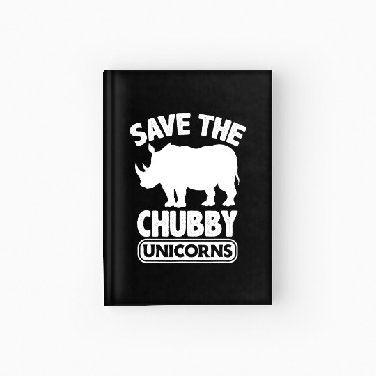 Save The Chubby Unicorns Fat Rhino Vintage Hardcover Journal