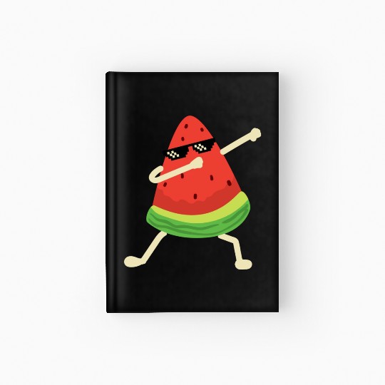 Dabbing Watermelon Melon summer Fruit Lover Hardcover Journal