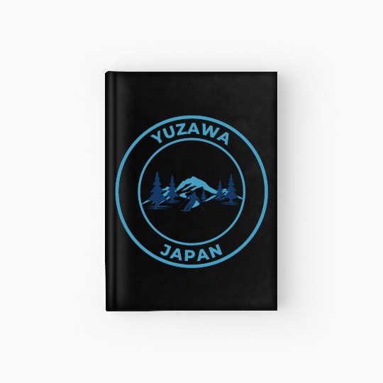 Retro Cool Skiing in Yuzawa Japan Souvenir Hardcover Journal