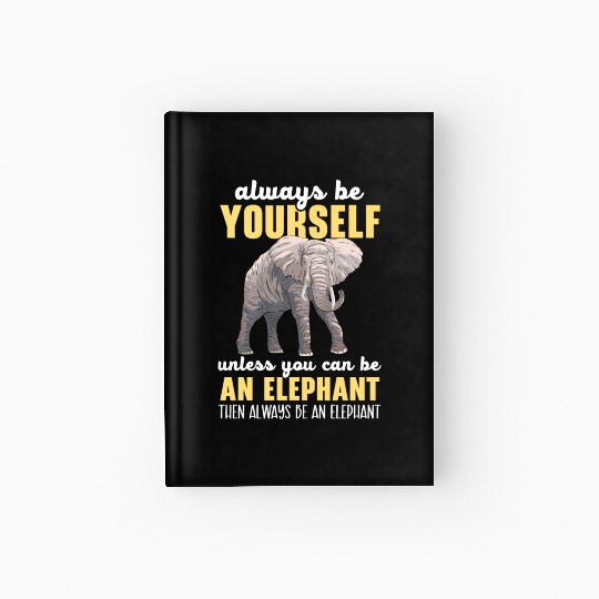 Elephant Lover Wildlife Animal Zoo Zookeeper Hardcover Journal
