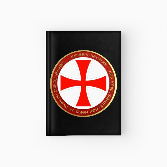Knights templar cross shield Hardcover Journal