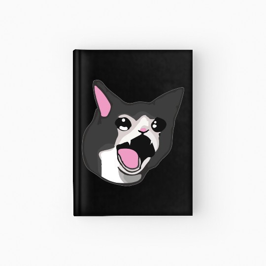 Yamero Crying Screaming Cat Meme Cute Japanese Hardcover Journal