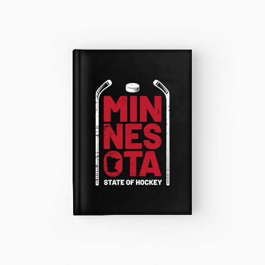 Minnesota State Of Hockey Mn State Map Hardcover Journal