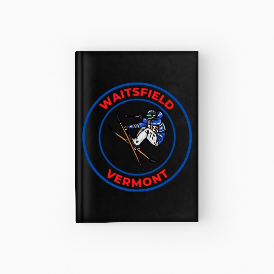 Retro Cool Skiing in Waitsfield Vermont Souvenir Hardcover Journal