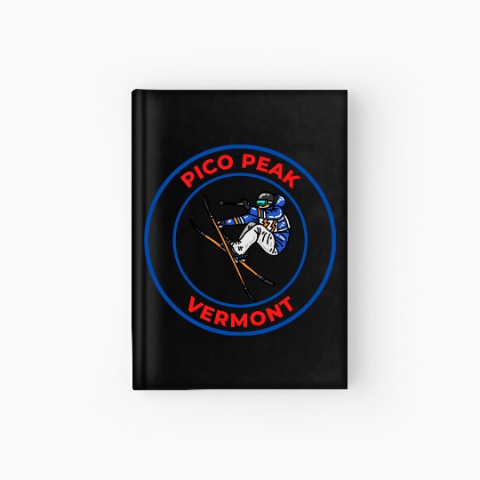 Retro Skiing in Pico Peak Vermont Holiday Souvenir Hardcover Journal