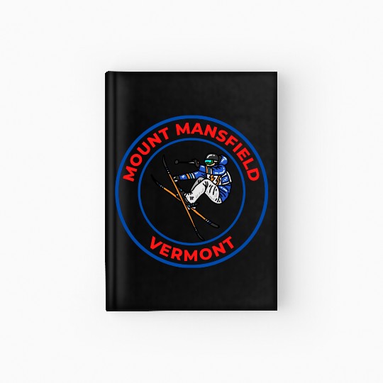 Retro Skiing Mount Mansfield Vermont Souvenir Hardcover Journal