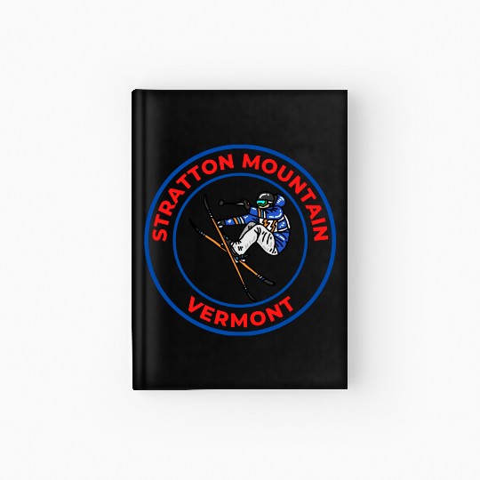 Retro Skiing Stratton Mountain Vermont Souvenir Hardcover Journal